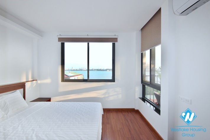 Brand-new, Breaking view,  Big balcony and  modern design apartment for rent in Tay Ho