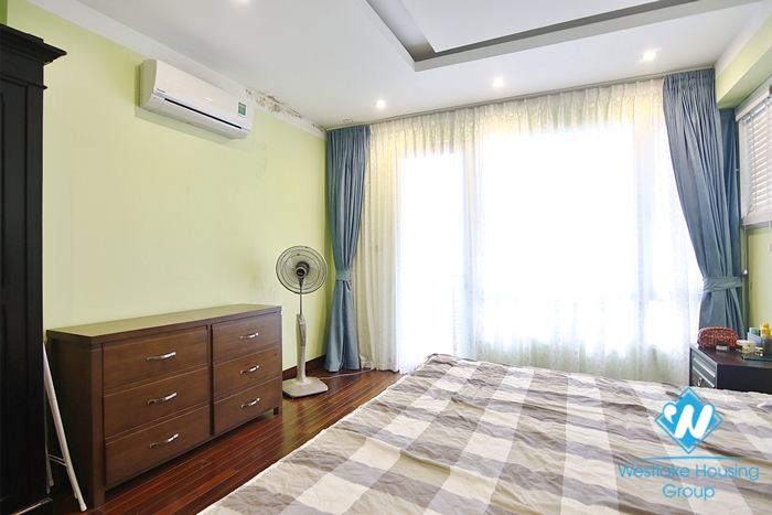 The house has beautiful three-bedroom space for rent in Hoan Kiem