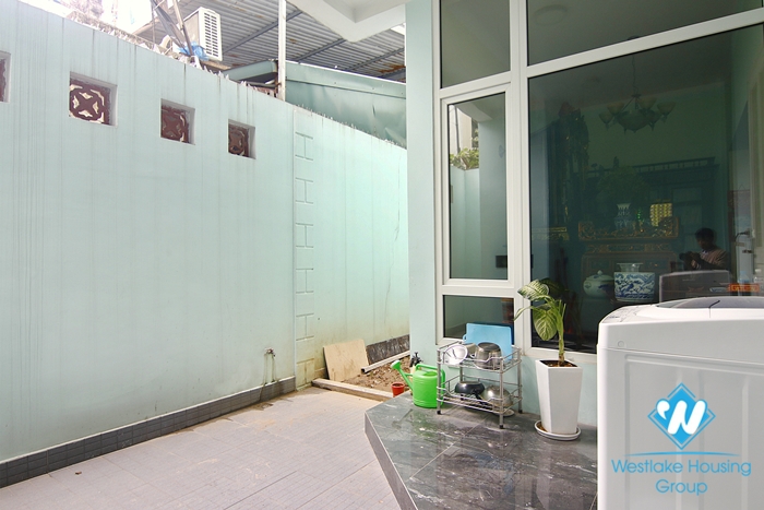 The house has beautiful three-bedroom space for rent in Hoan Kiem