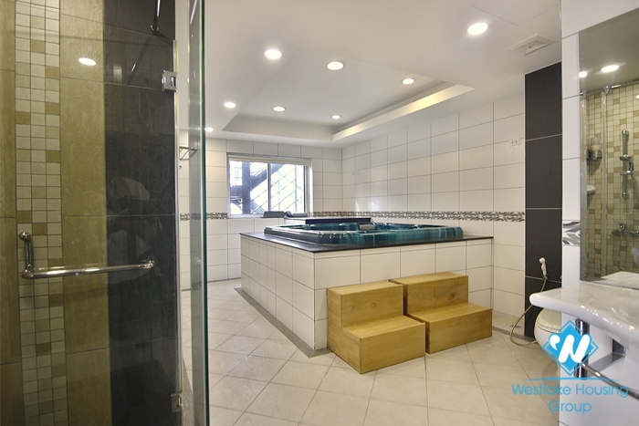 Four-room ambassador-sized apartment for rent in a quiet alley in the heart of Hoan Kiem district