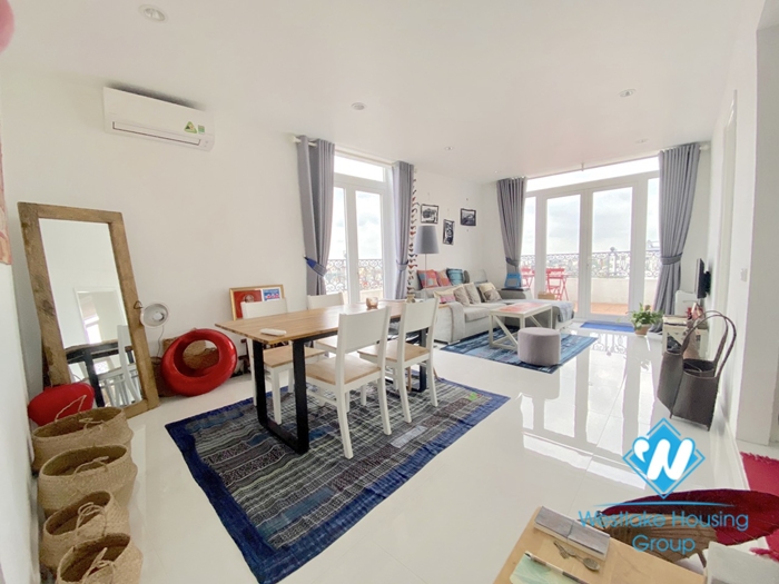 Magnificent 02 bedroom apartment with breaking view from wonderful balcony for rent  in Ngoc Thuy