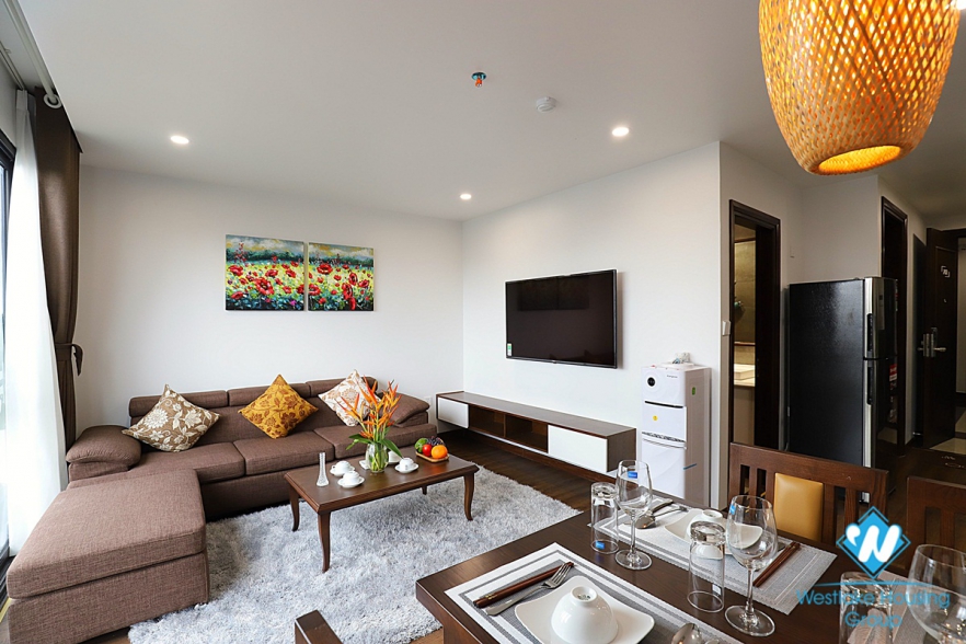 A Brand- New Affordable 02 bedroom Apartment  with  Charming balcony for rent in Ba Dinh 