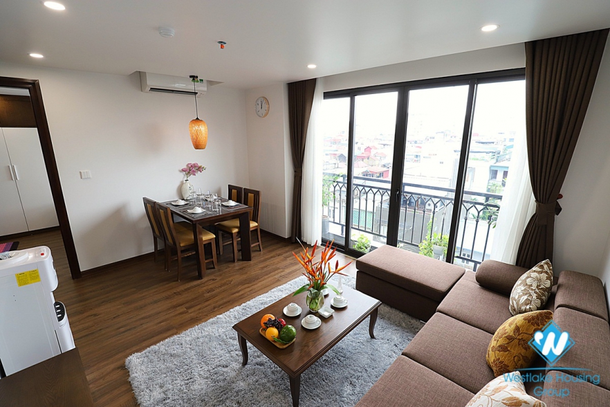 A Brand- New Affordable 02 bedroom Apartment  with  Charming balcony for rent in Ba Dinh 