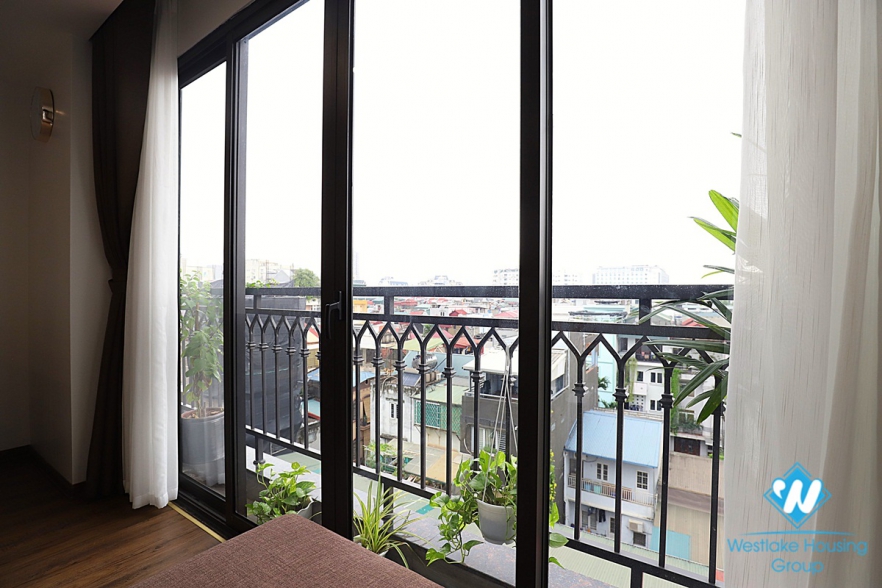 A Brand- New Affordable 02 bedroom Apartment  with  Charming balcony for rent in Ba Dinh 