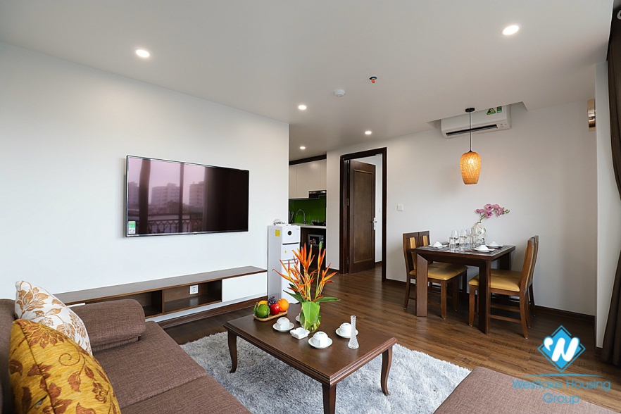 A Brand- New Affordable 02 bedroom Apartment  with  Charming balcony for rent in Ba Dinh 