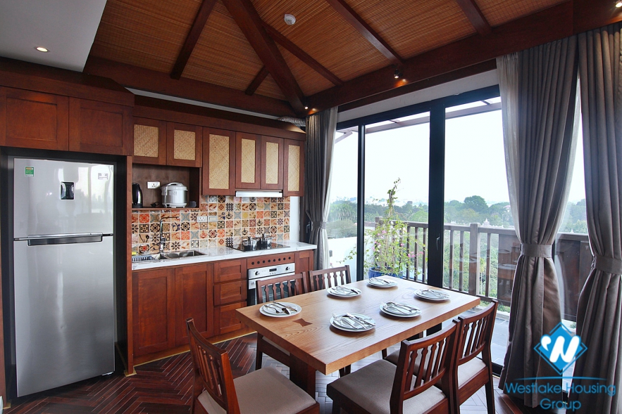 Asian contemporary design 2 BR PENTHOUSE for rent in the heart of Tay Ho, Hanoi