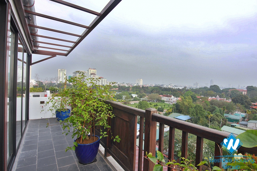Asian contemporary design 2 BR PENTHOUSE for rent in the heart of Tay Ho, Hanoi