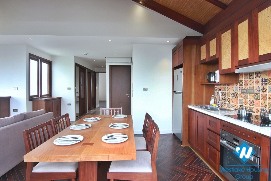 Asian contemporary design 2 BR PENTHOUSE for rent in the heart of Tay Ho, Hanoi