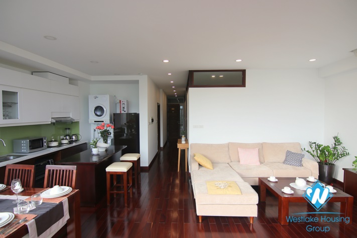 Lakeview two bedroom apartment for rent in Truc Bach  st, Ba Dinh district.