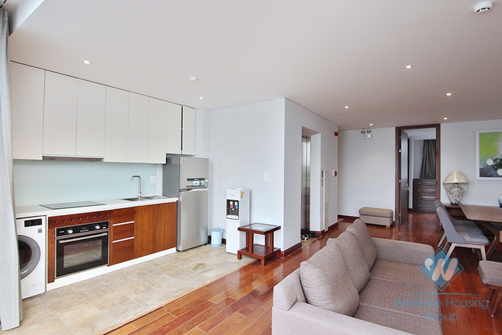 Top floor one bedroom apartment for rent in Tay Ho district, Ha Noi
