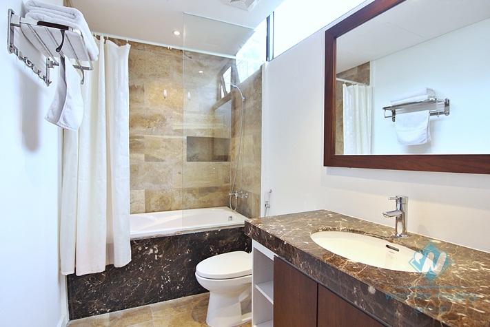 Top floor one bedroom apartment for rent in Tay Ho district, Ha Noi