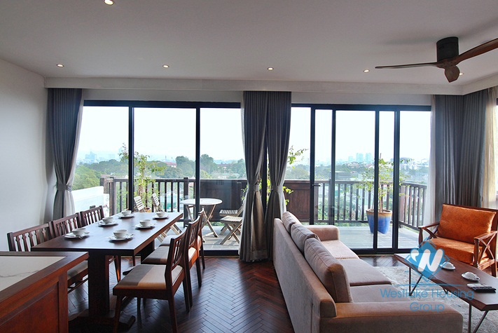 Bright and gorgeous 2 bedrooms apartment for rent in Dang Thai Mai, Tay Ho, Ha Noi