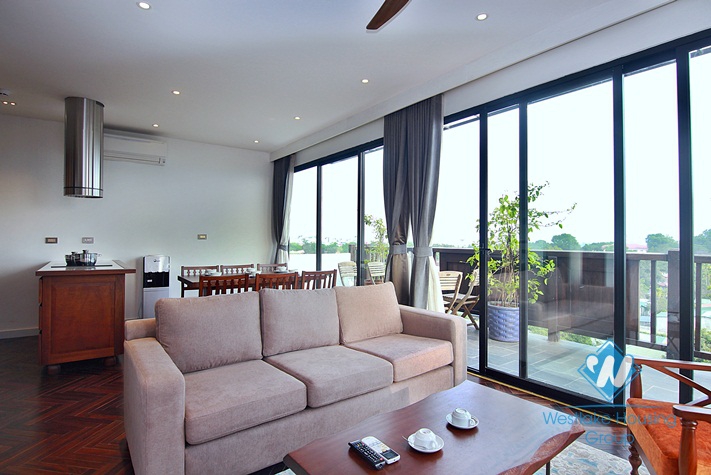 Bright and gorgeous 2 bedrooms apartment for rent in Dang Thai Mai, Tay Ho, Ha Noi