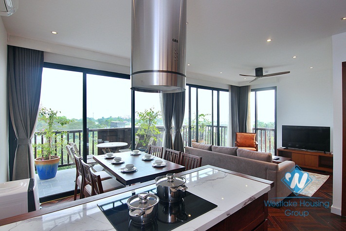 Bright and gorgeous 2 bedrooms apartment for rent in Dang Thai Mai, Tay Ho, Ha Noi