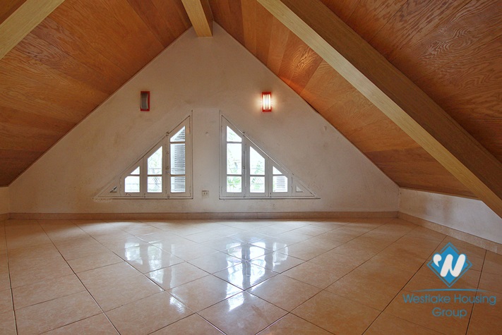 An unfurnished four-bedroom house on Tay Ho street, Tay Ho district