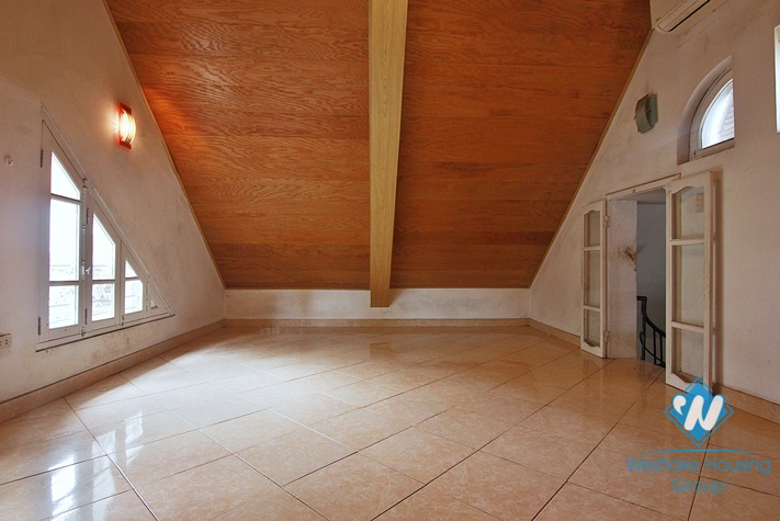 An unfurnished four-bedroom house on Tay Ho street, Tay Ho district