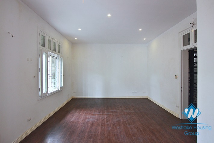An unfurnished four-bedroom house on Tay Ho street, Tay Ho district