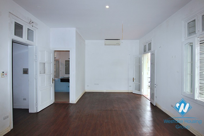 An unfurnished four-bedroom house on Tay Ho street, Tay Ho district