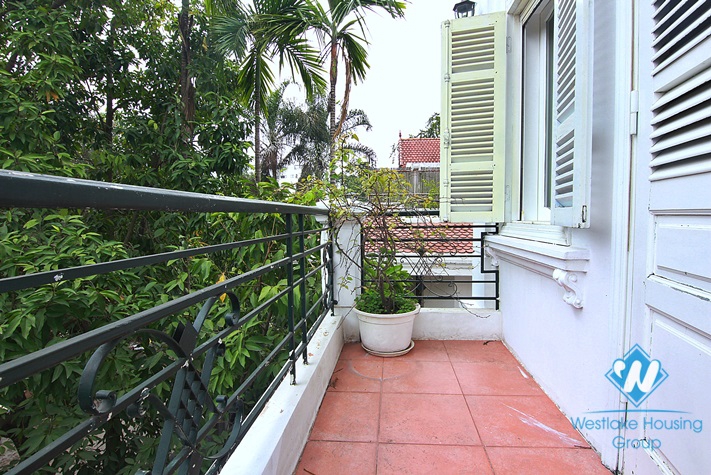 An unfurnished four-bedroom house on Tay Ho street, Tay Ho district