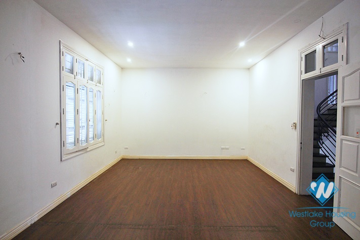 An unfurnished four-bedroom house on Tay Ho street, Tay Ho district