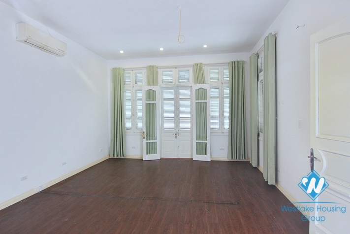 An unfurnished four-bedroom house on Tay Ho street, Tay Ho district
