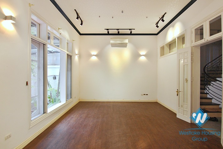 An unfurnished four-bedroom house on Tay Ho street, Tay Ho district