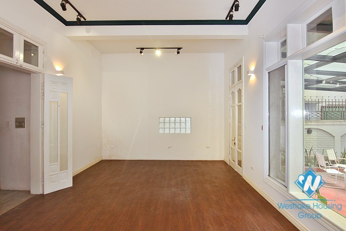 An unfurnished four-bedroom house on Tay Ho street, Tay Ho district