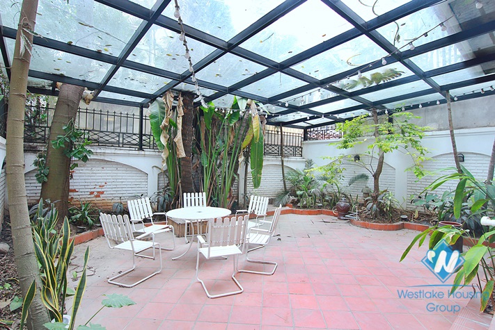 An unfurnished four-bedroom house on Tay Ho street, Tay Ho district