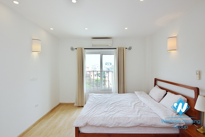 Lake view three bedrooms apartment for rent in To Ngoc Van st, Tay Ho