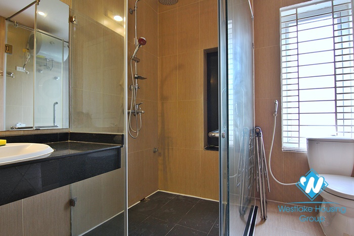 Lake view three bedrooms apartment for rent in To Ngoc Van st, Tay Ho