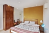 Lake view three bedrooms apartment for rent in To Ngoc Van st, Tay Ho