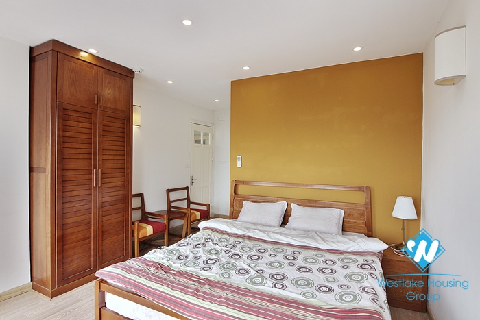 Lake view three bedrooms apartment for rent in To Ngoc Van st, Tay Ho