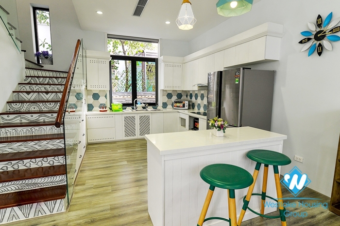 New and modern five bedroom villa for rent in Vinhome Riverside Long Bien.