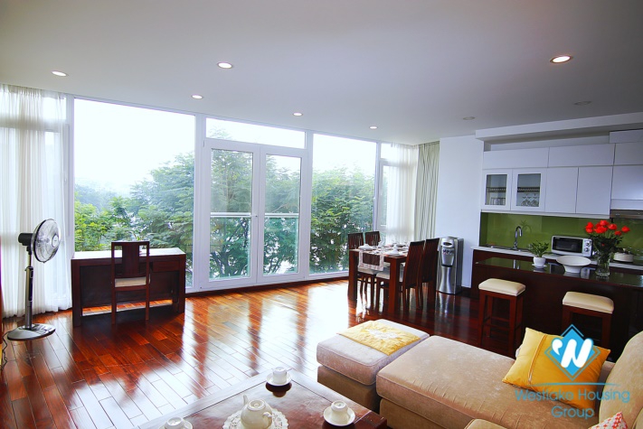 Lakeview two bedroom apartment for rent in Truc Bach  st, Ba Dinh district.