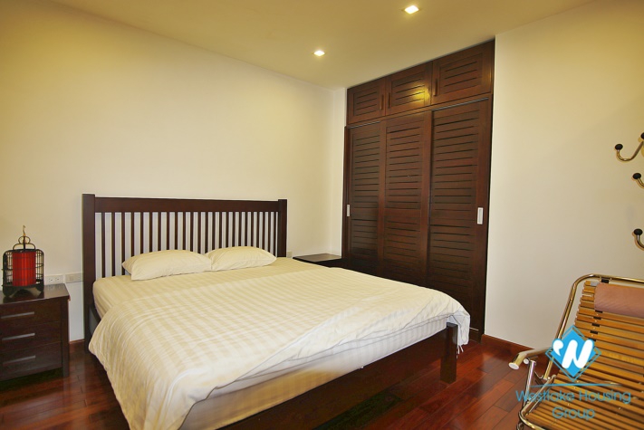 Lakeview two bedroom apartment for rent in Truc Bach  st, Ba Dinh district.