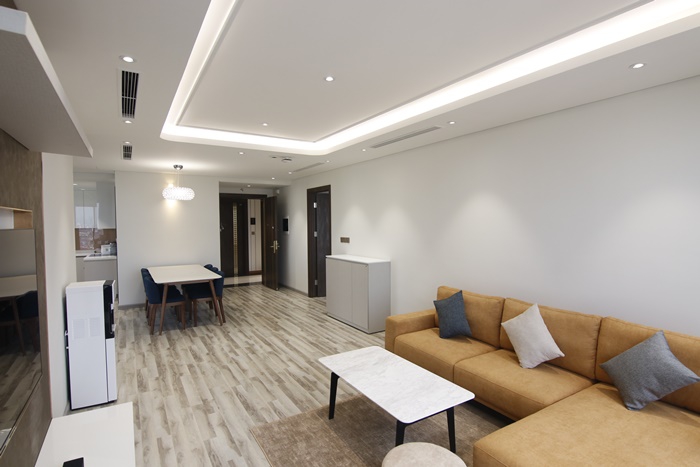 Morden and brand new three bedrooms apartment for rent in Giang Vo, Ba Dinh