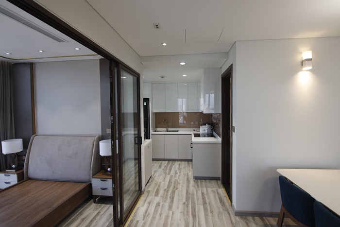 Morden and brand new three bedrooms apartment for rent in Giang Vo, Ba Dinh