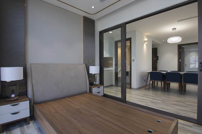 Morden and brand new three bedrooms apartment for rent in Giang Vo, Ba Dinh