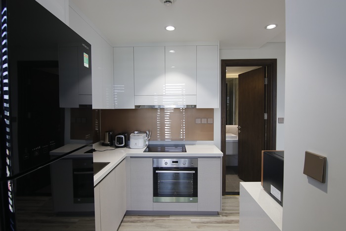 Morden and brand new three bedrooms apartment for rent in Giang Vo, Ba Dinh