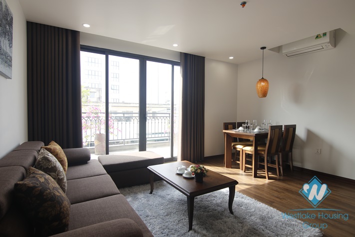 Brand new 2 bedrooms apartment with lovely balcony for rent in Kim Ma Thuong, Ba Dinh