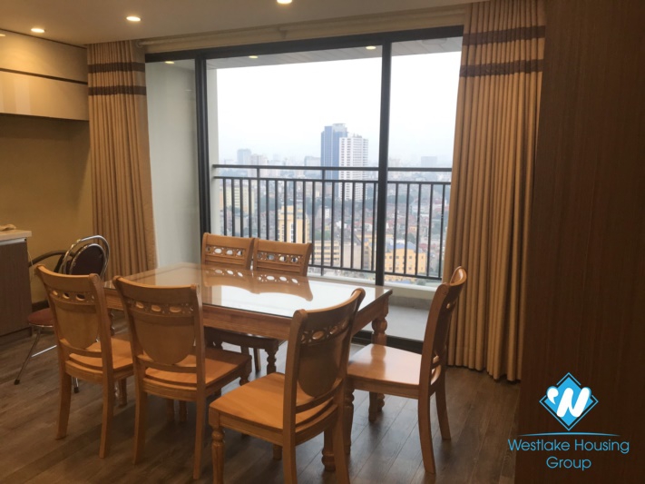 A furnished and cozy 3 bedroom apartment for rent in Hong Kong Tower, Dong Da district