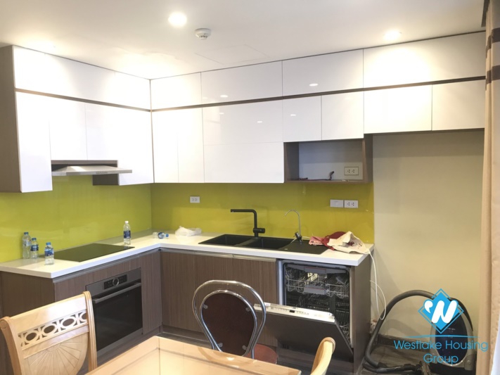 A furnished and cozy 3 bedroom apartment for rent in Hong Kong Tower, Dong Da district