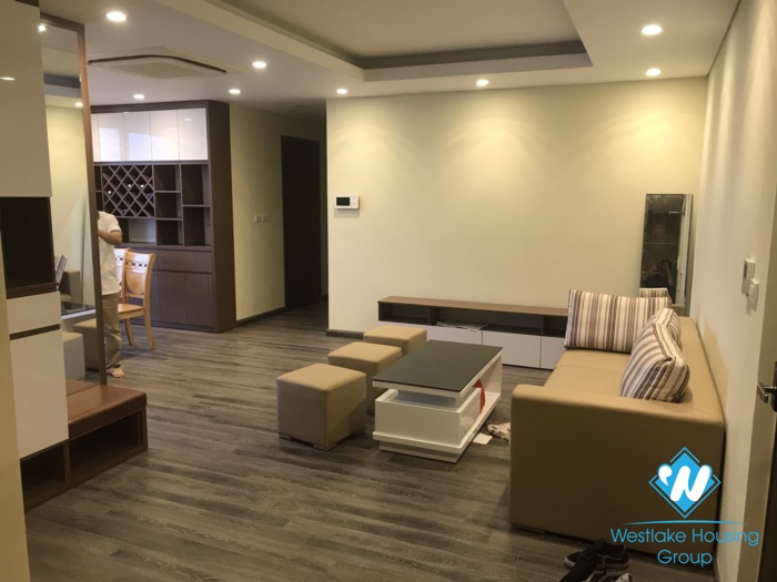 A furnished and cozy 3 bedroom apartment for rent in Hong Kong Tower, Dong Da district