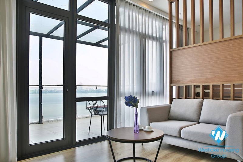 Lovely lakeview studio with big balcony for rent in Tay Ho
