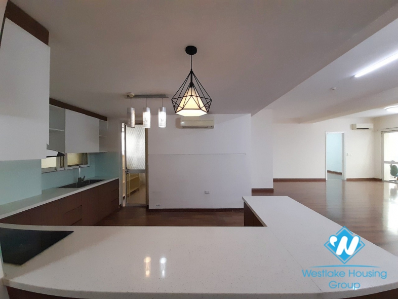 Unfurnished, spacious 4 bedroom apartment for rent in E Tower, Ciputra