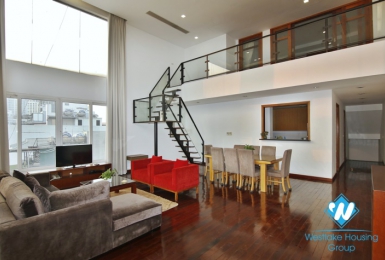 Fabulous lake view duplex apartment for rent in West lake area, Tay Ho, Hanoi, Vietnam