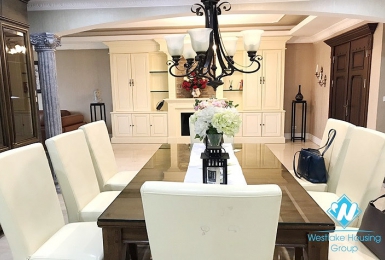 A classic 4 bedroom apartment for rent in Ciputra Compound. 