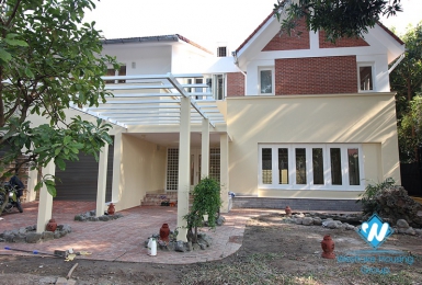 An ambassador villa with garden for rent in Ho Tay Villa Compound