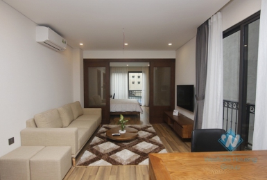 Wooden apartment for rent in Van Phuc Street, Ba Dinh District