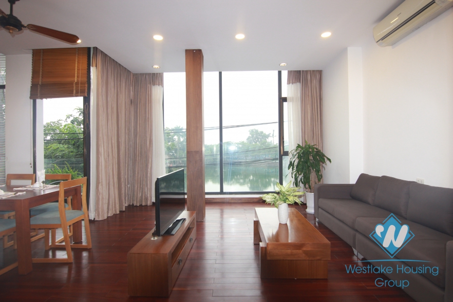 Tay Ho - Lake side apartment for rent with balcony and open living room